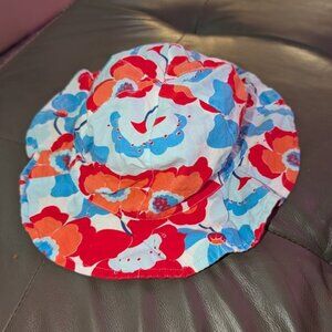 🐲3 FOR $9🦄 H&M  Flower Print Brimmed Sun Beach Hat Toddler 1-3 Years 2T 3T